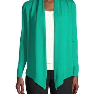 Kelly Green Cotton Modal Open Drape Cardigan | Large | NWOT